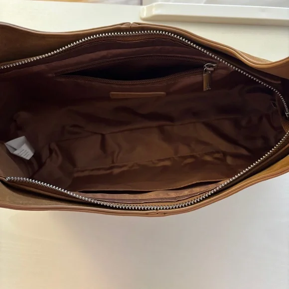 Melie Bianco Brown Suede Star & Stud Shoulder Bag - Picture 4 of 11